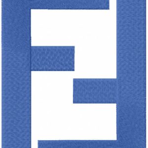 Fendi classic logo embroidery design