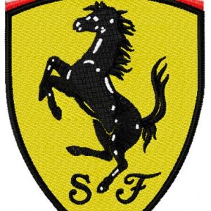 Ferrari Logo embroidery design