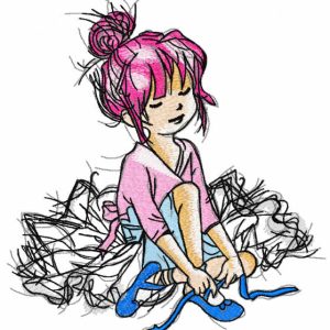 First dance lesson embroidery design