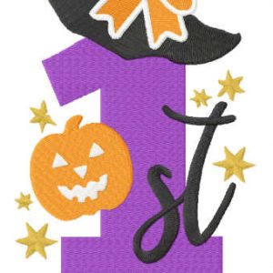 First Halloween embroidery design