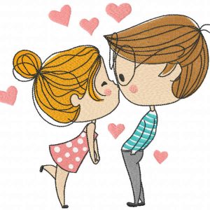 First romantic date embroidery design