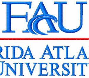 Florida Atlantic University logo embroidery design