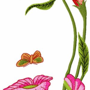 Flower lady embroidery design