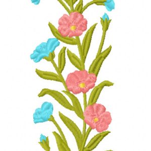 Flowers branch embroidery design
