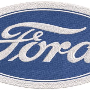 Ford classic logo embroidery design