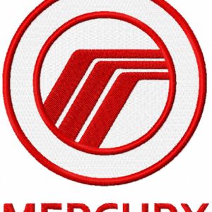 Ford Mercury logo embroidery design