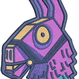 Fortnite game llama embroidery design