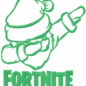 Fortnite Santa embroidery design