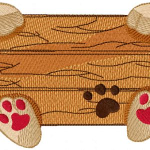 Four paws and board embroidery design