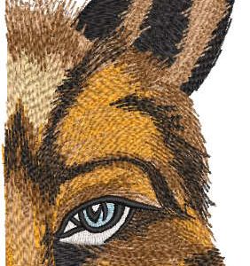 Fox forest predator half muzzle embroidery design