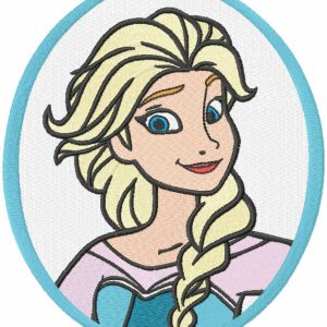 Frame with Elsa embroidery design