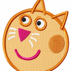 Friend Candy Cat muzzle embroidery design