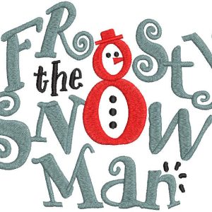 Frosty the snowman embroidery design