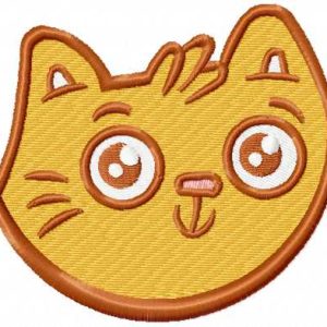 Funny cat face 4 embroidery design