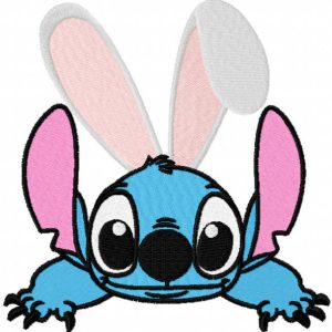 Funny easter stitch embroidery design