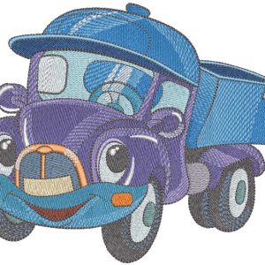 Funny truck embroidery design