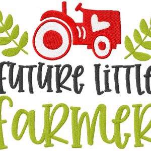 Future little farmer embroidery design