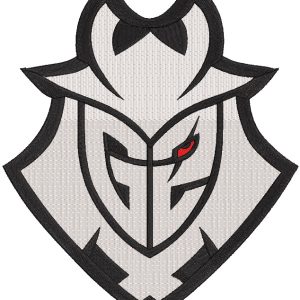 G2 Esports logo embroidery design