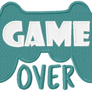Game over embroidery design