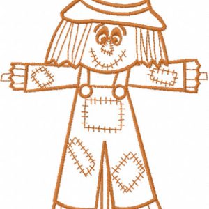 Garden patchwork scarecrow embroidery design