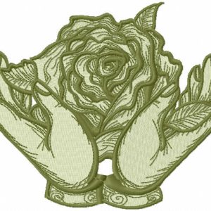 Garden in my hands embroidery design