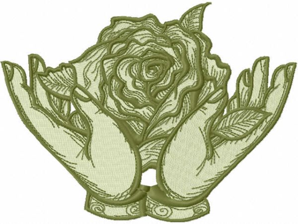 Garden in my hands embroidery design