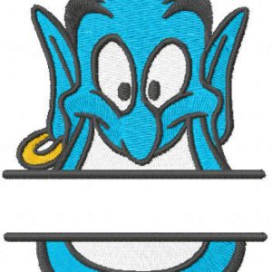 Genie monogram embroidery design