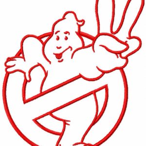 Ghostbuster victory one color embroidery design