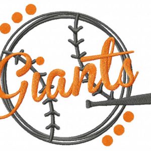 Giants Baseball embroidery design