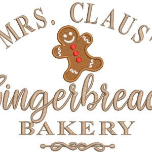 Gingerbread Bakery embroidery design