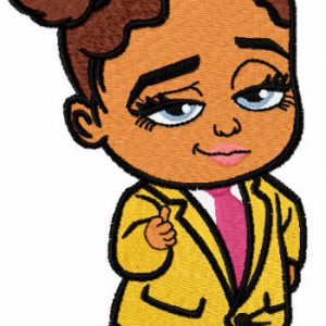 Girl baby boss embroidery design