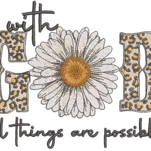 God All Things Are Possible embroidery design