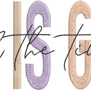 God Is Good All The Time embroidery design
