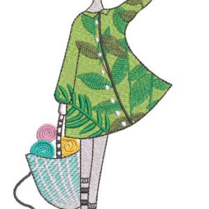 Gone knitting embroidery design