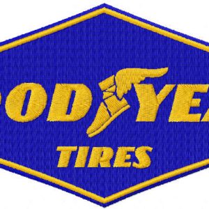 Good year tires logo embroidery design