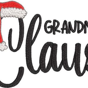 Grandma Claus embroidery design