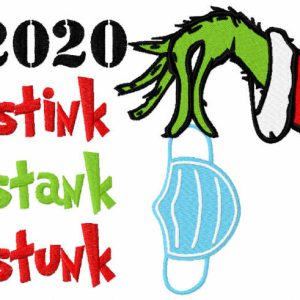 Grinch Christmas 2020 embroidery design
