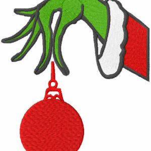 Grinch hand embroidery design