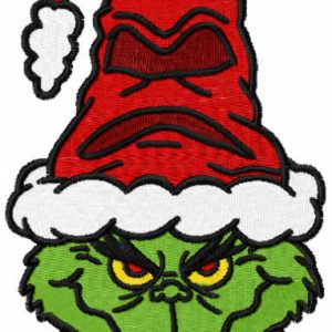 Grinch harry potter style embroidery design