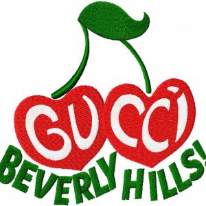 Gucci Beverly hills logo embroidery design