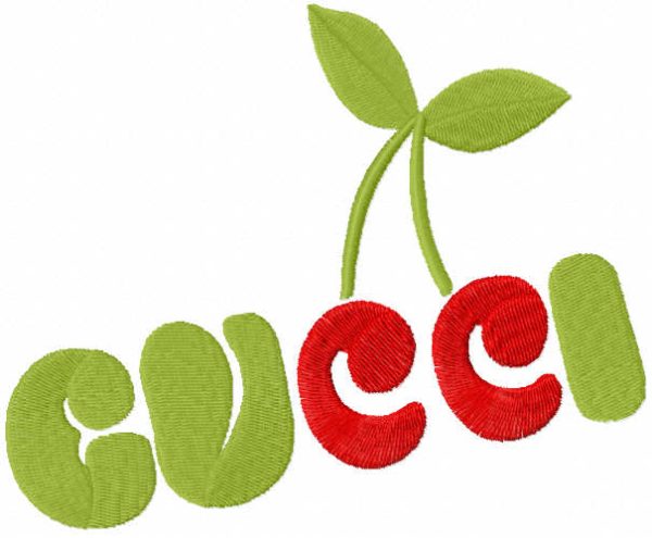 Gucci Cherry embroidery design