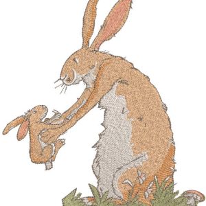 Guess how much I love you embroidery design