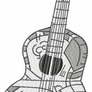 Guitar Miguel embroidery design