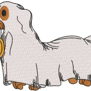 Halloween Dog Ghost embroidery design