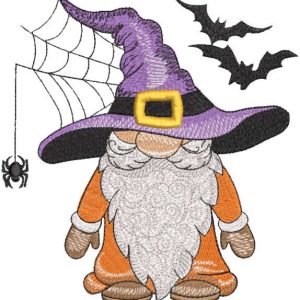 Halloween Gnome embroidery design
