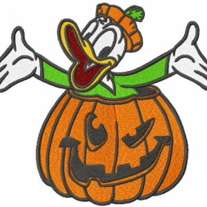 Halloween Donald duck embroidery design