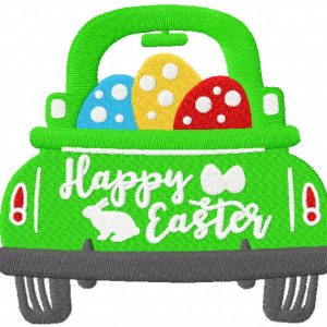 Happy Easter car embroidery design