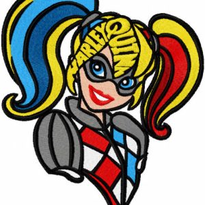 Harley Quinn modern embroidery design