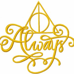 Harry potter always symbol embroidery design