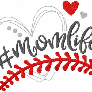 Hashtag momlife embroidery design